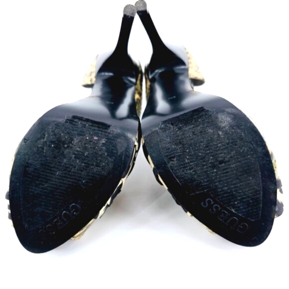 Guess GF Hedley Women's 6.5M  Reptile Print Open Toe Platform 4.5" Heel Stiletto - Picture 7 of 10